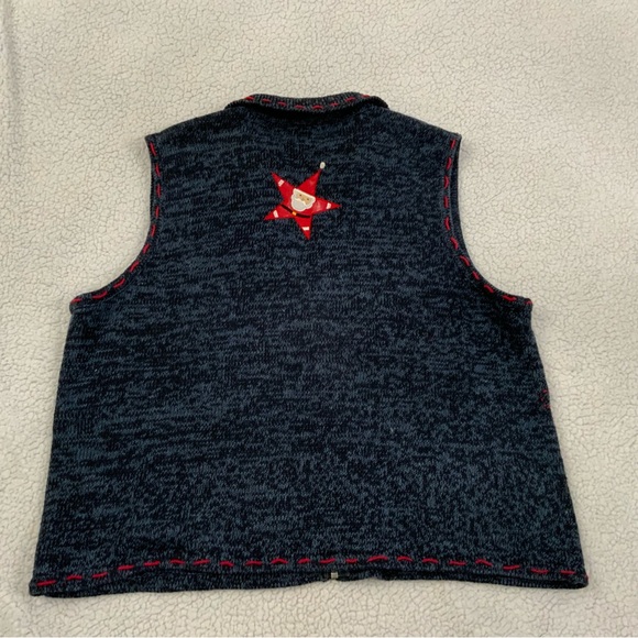 Designers Studio Originals Large Vintage Embroidered Appliqué Christmas Sweater - Picture 8 of 12